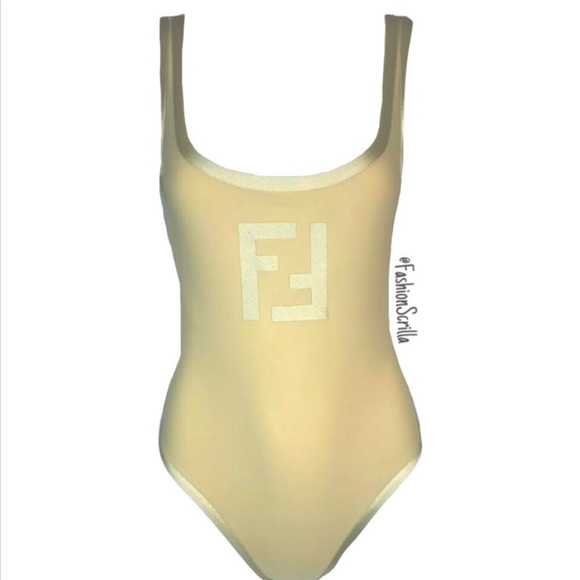 Fendi Vintage FF Logo Monogram One Piece Swimsuit - Picture 7 of 7
